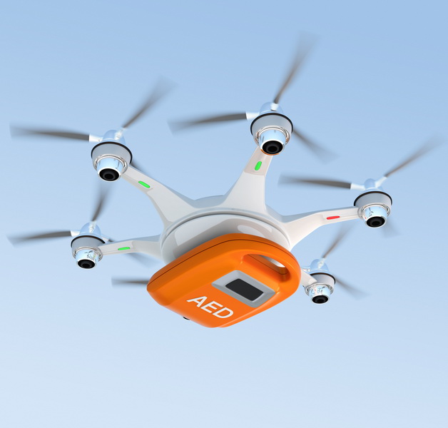 Droni con defibrillatori più veloci dei servizi di emergenza nel fornire assistenza